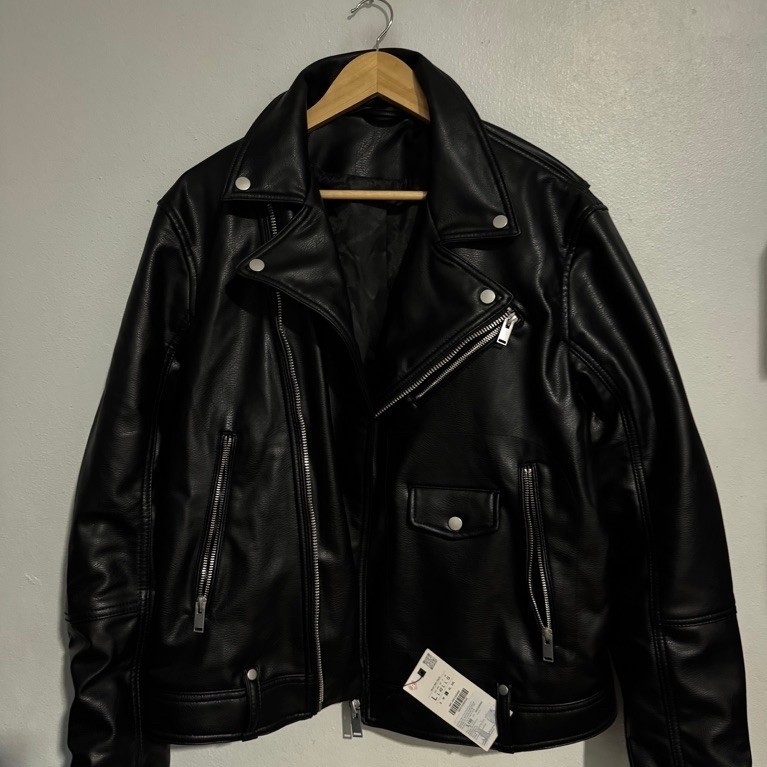 Zara jacket หนัง เเท้ 💯