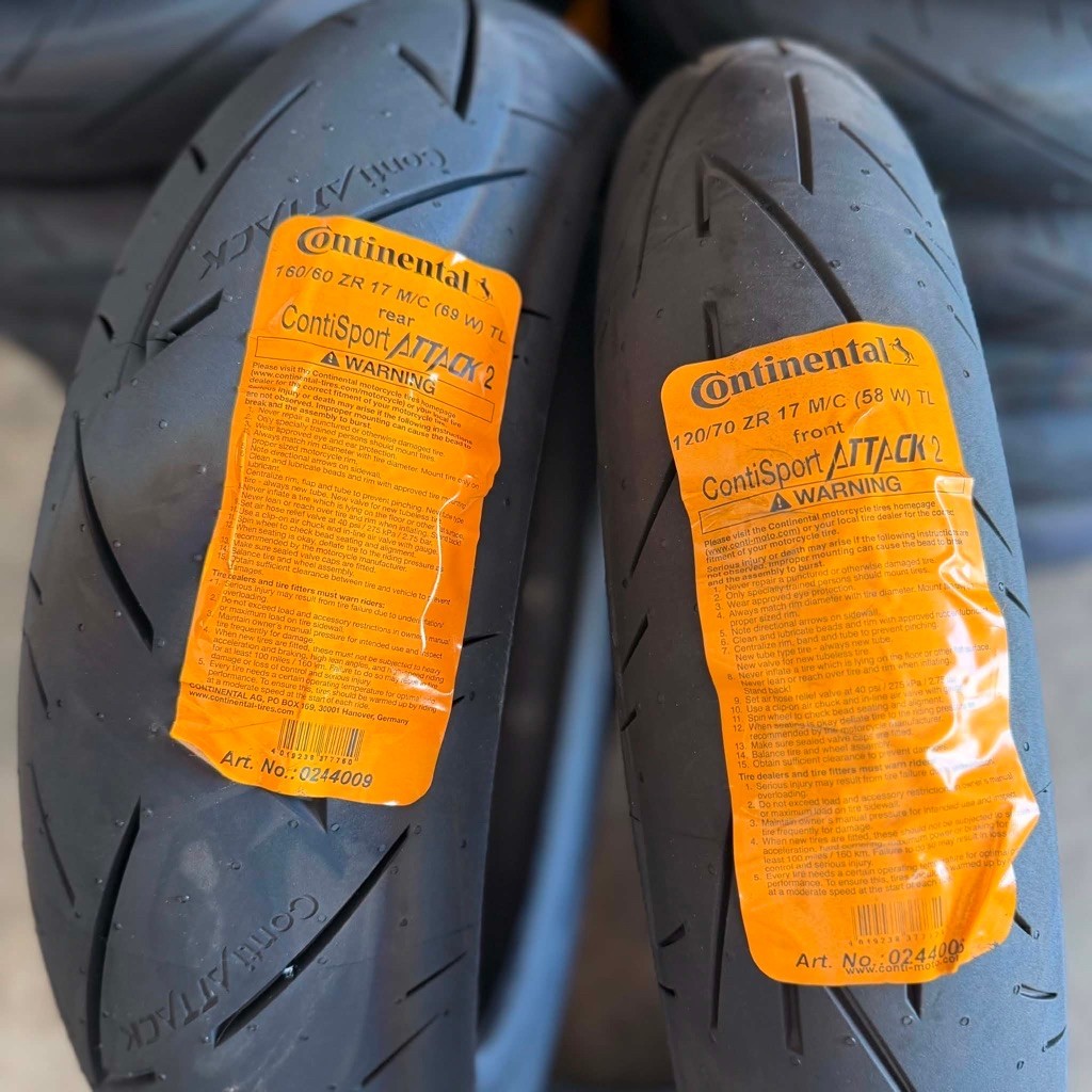 contisport attack2 120/70-17 160/60-17 ราคาคู่ละ