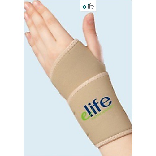 e-lifeรุ่นE-WR002(สีเบจ)อุปกรณ์ประคองข้อมือมาตรฐานCEฟรีไซส์