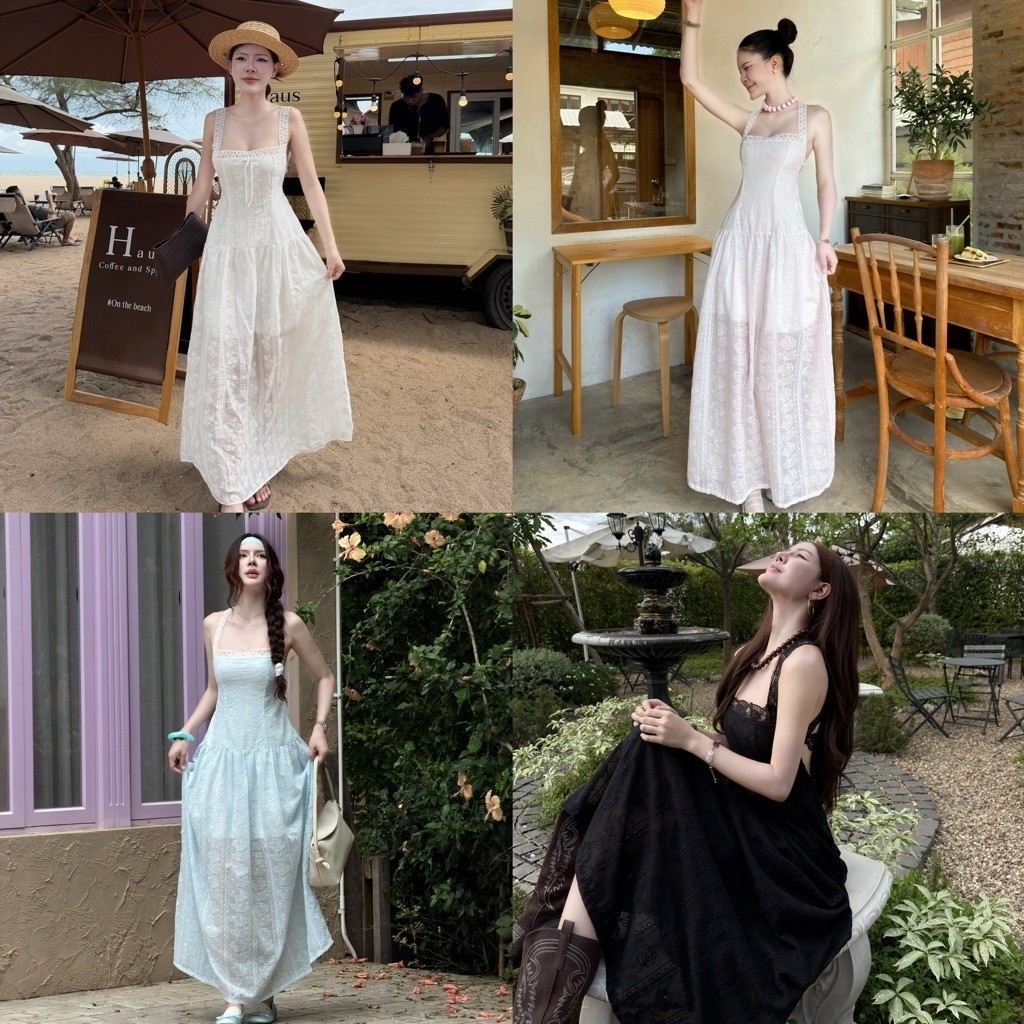 Dewishes Best Seller‼️🌊 Lace Dream Maxi Dress เดรสยาวลูกไม้