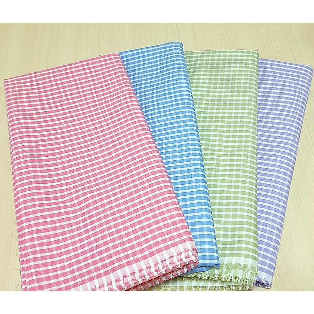 ผ้าตาราง Cotton 100% ผ้าคอตตอน นิ่ม ผ้าลายตาราง ลายสก็อต ญี่ปุ่น เมตร เนื้อนุ่ม เกรด A SMP