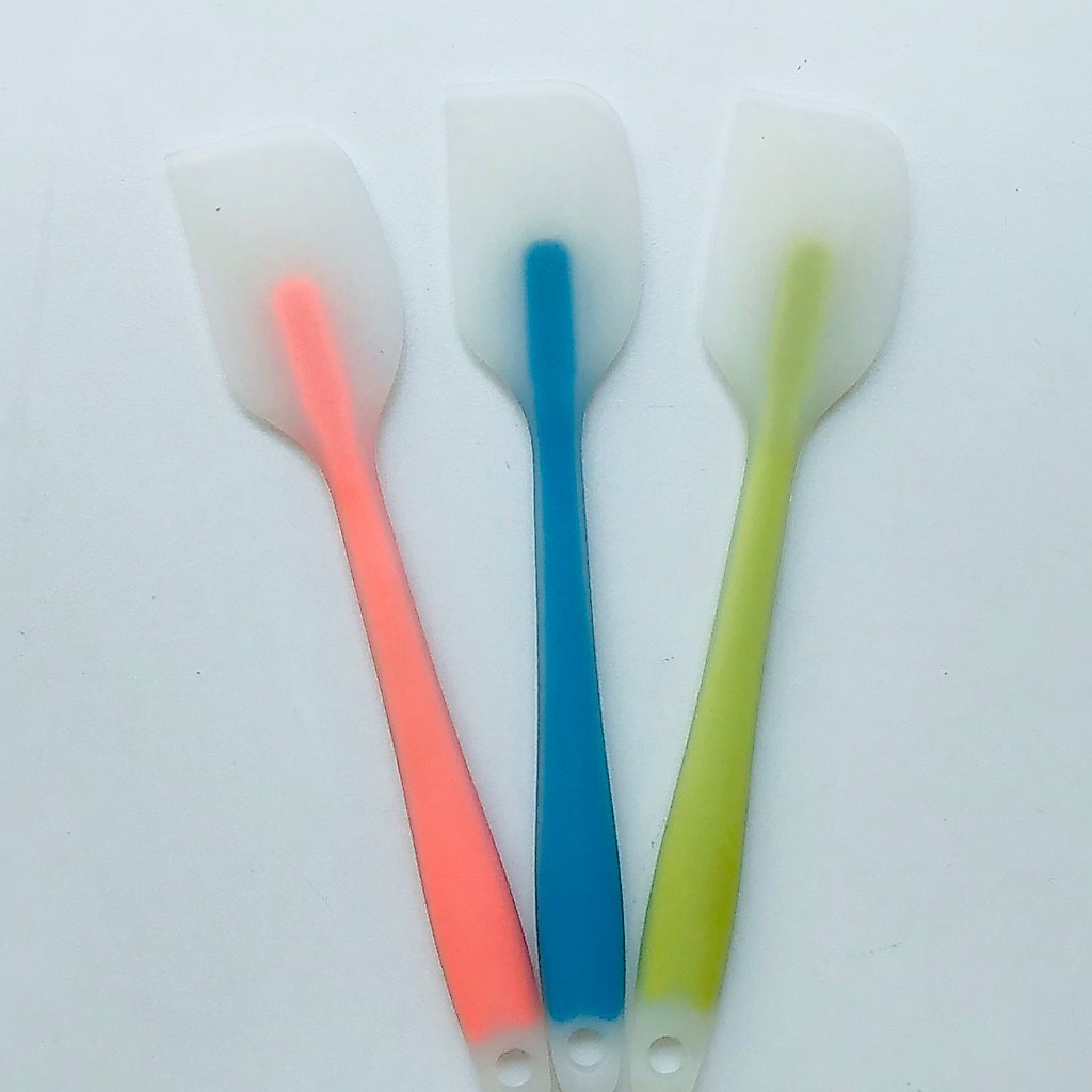 ไม้พาย ซิลิโคนสี ใส S 21cm. [1อัน] สุ่มสี