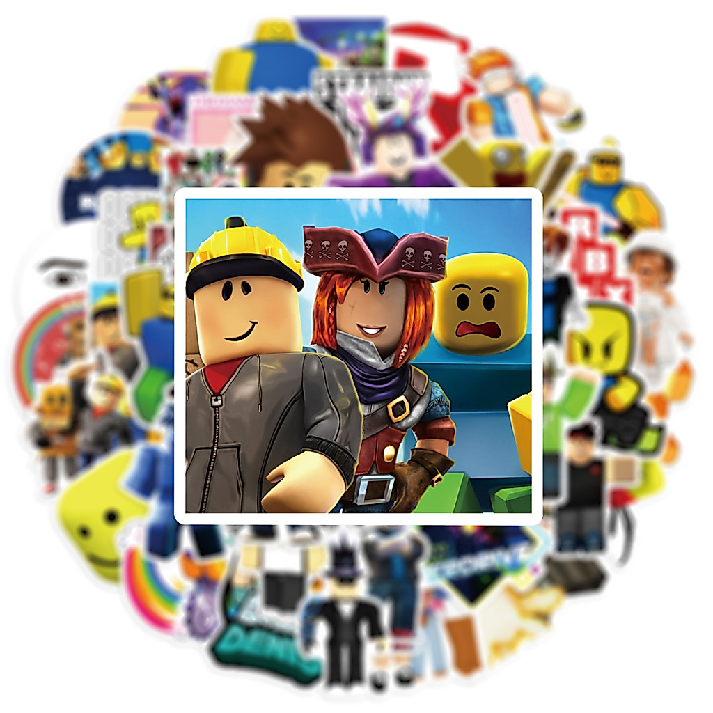 พร้อมส่ง Minecraft roblox Game มายคราฟ sticker สติกเกอร์กันน้ำรูปแบบที่แตกต่างกัน สเก็ตบอร์ด 50pcs