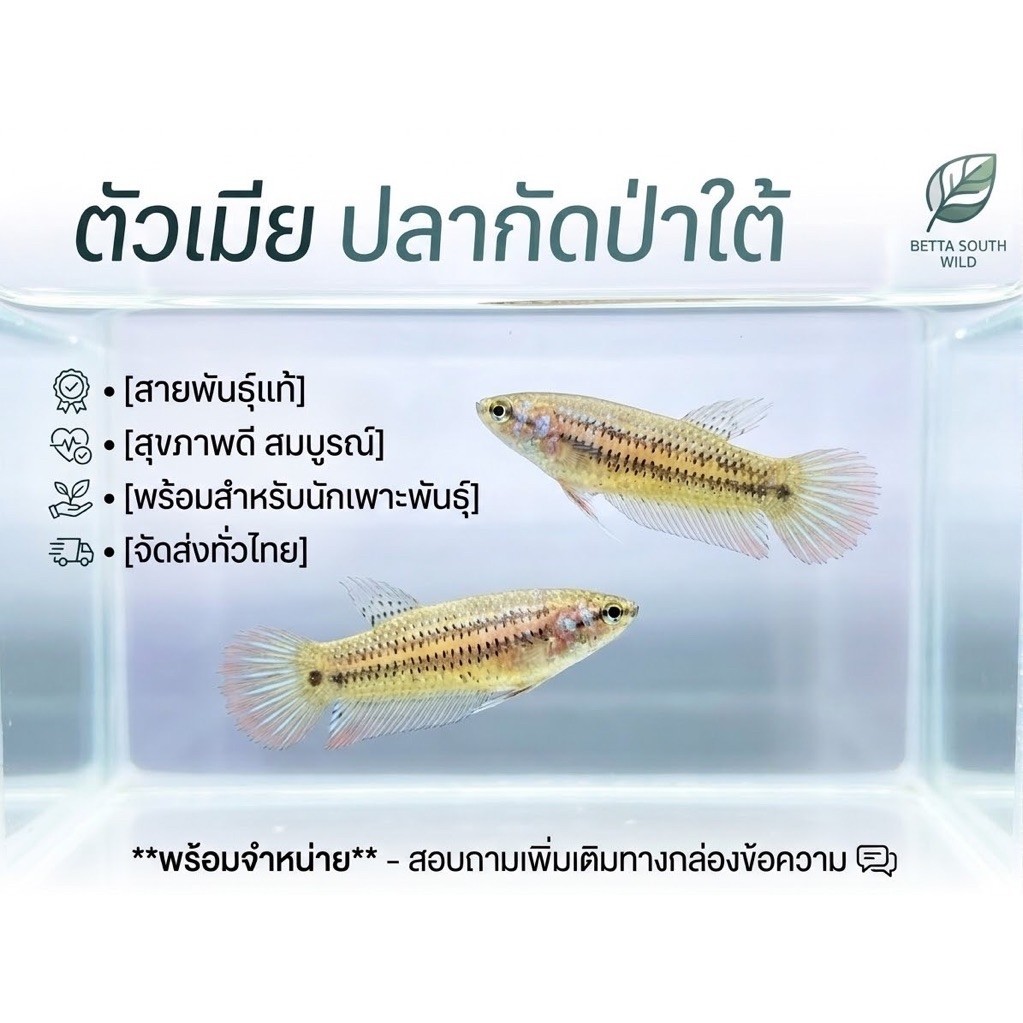 ปลากัดป่าใต้ วงแดง ตัวเมีย 4-5เดือน
