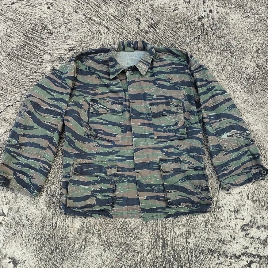 Vtg.80's Tiger Stripe BDU Camo By Tru-spec Twill, Made in USA🐅