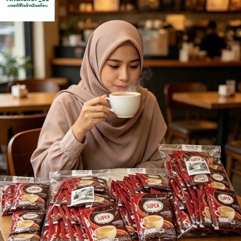 ซุปเปอร์กาแฟ 3 อิน 1 ออริจินัล แบ่งขายจากแพ็คใหญ่ 100 ห่อเล็ก แยกแพ็ค 30 ห่อ ขนาด17 g.ชงง่ายหอมอร่อยเพลิดเพลินกับทุกๆวัน
