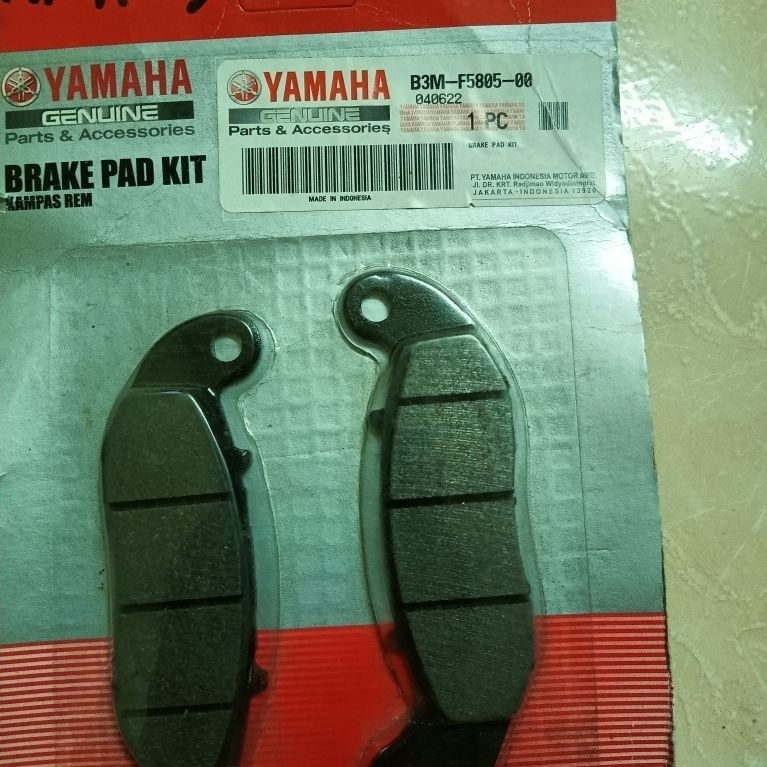 [แท้ศูนย์] ผ้าเบรกดิสหน้า / ผ้าดิสค์เบรคหน้า Yamaha WR155 / WR155R (รหัส B3M-F5805-00) อะไหล่แท้ YAM