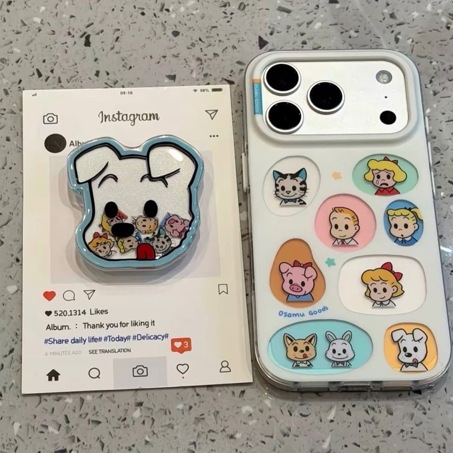 [15-17pm] เคสพร้อมตัวติด Griptok ลาย Osamu Goods