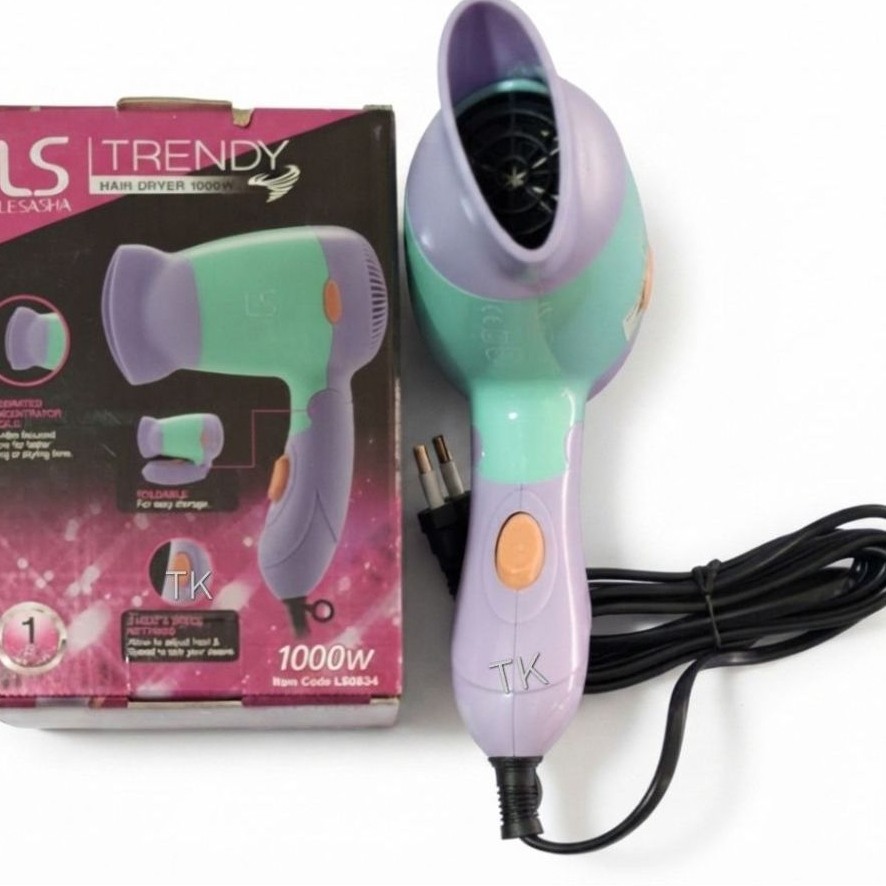 ไดร์เป่าผม LesashavTRENDY HAIR DRYER 1000W(LS0834)มือหนึ่ง-ไม่มีใบรับประกัน