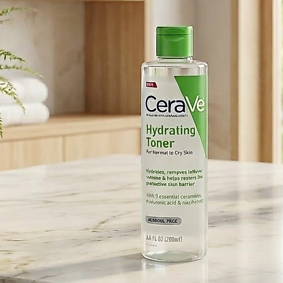 [ของแท้ จากเมกา] HYDRATING TONER FOR NORMAL TO DRY SKIN WITH 3 CERAMIDES HYALURONIC ACID 6.8 fl oz (