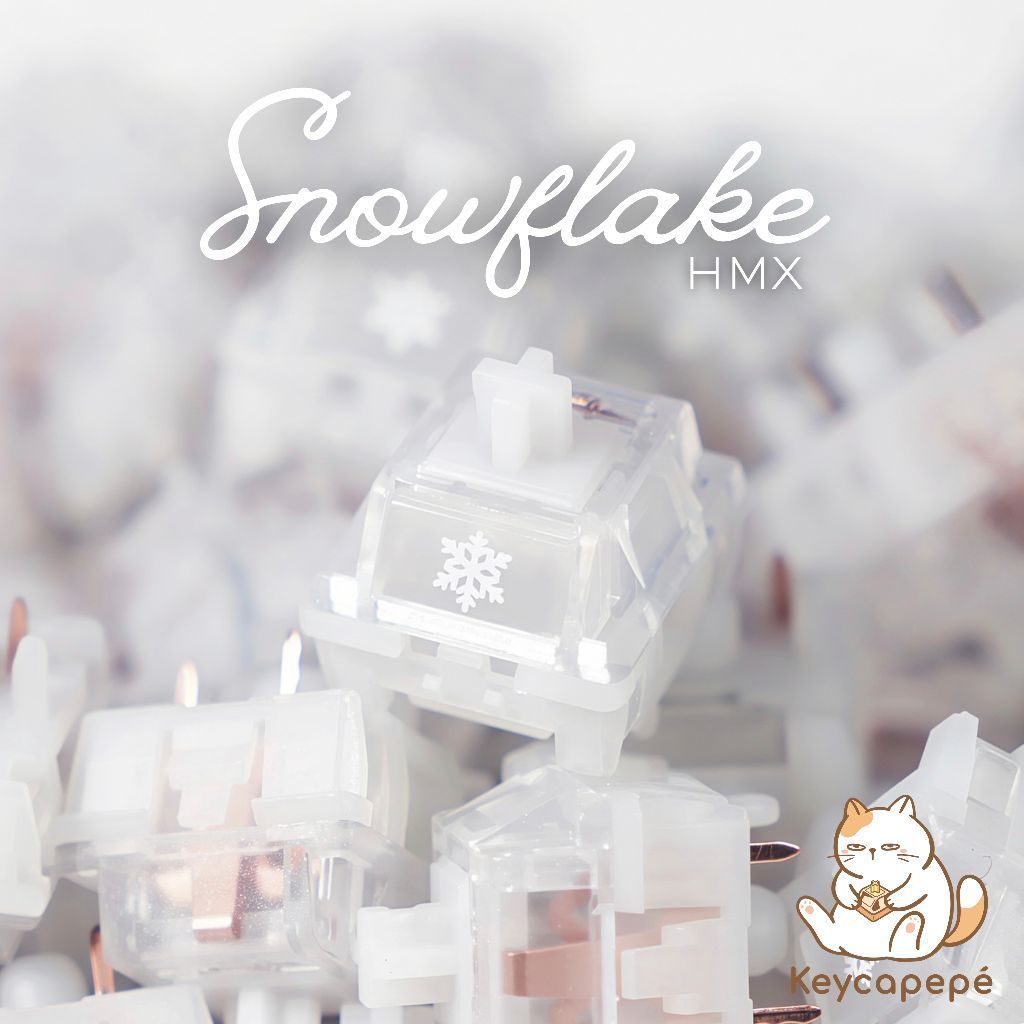 HMX Snowflake linear switch (10ชิ้น) pre lubed สวิตช์คีย์บอร์ด 1จังหวะ พรีลูป