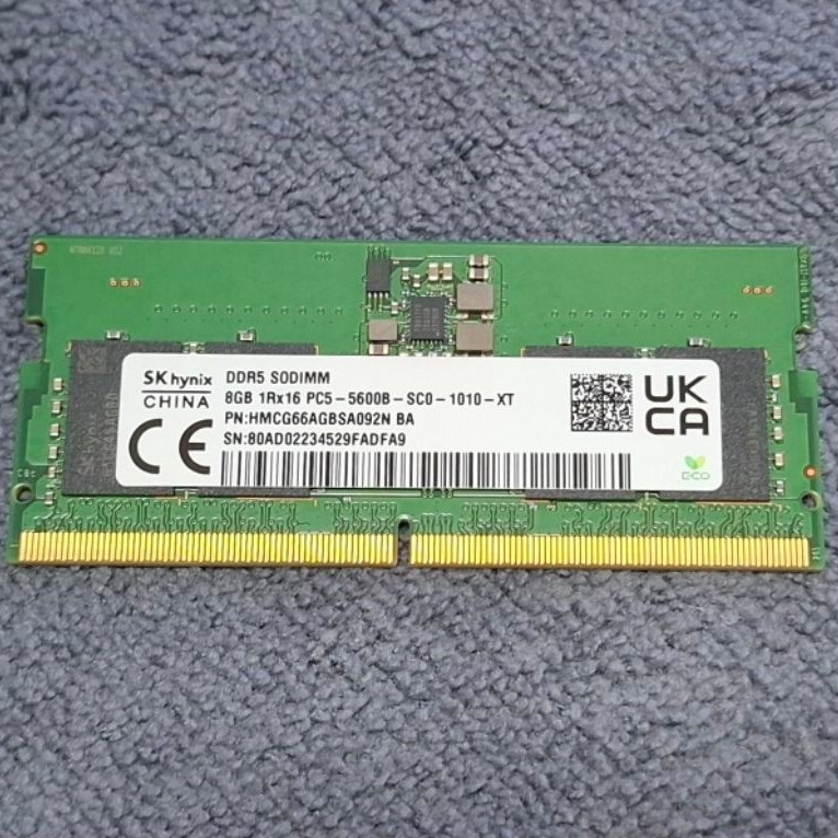แรม SK hynix  DDR5 8GB/5600 SODIMM (หน่วยความจำสำหรับโน๊ตบุ๊ค)