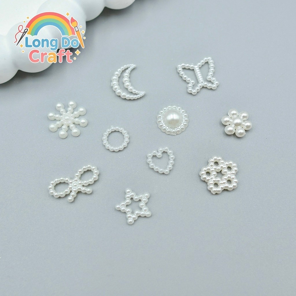 (พร้อมส่งจากไทย) 95-101ชิ้น มุกเทียม อะไหล่ตกแต่ง ประดับงานdiyต่างๆ