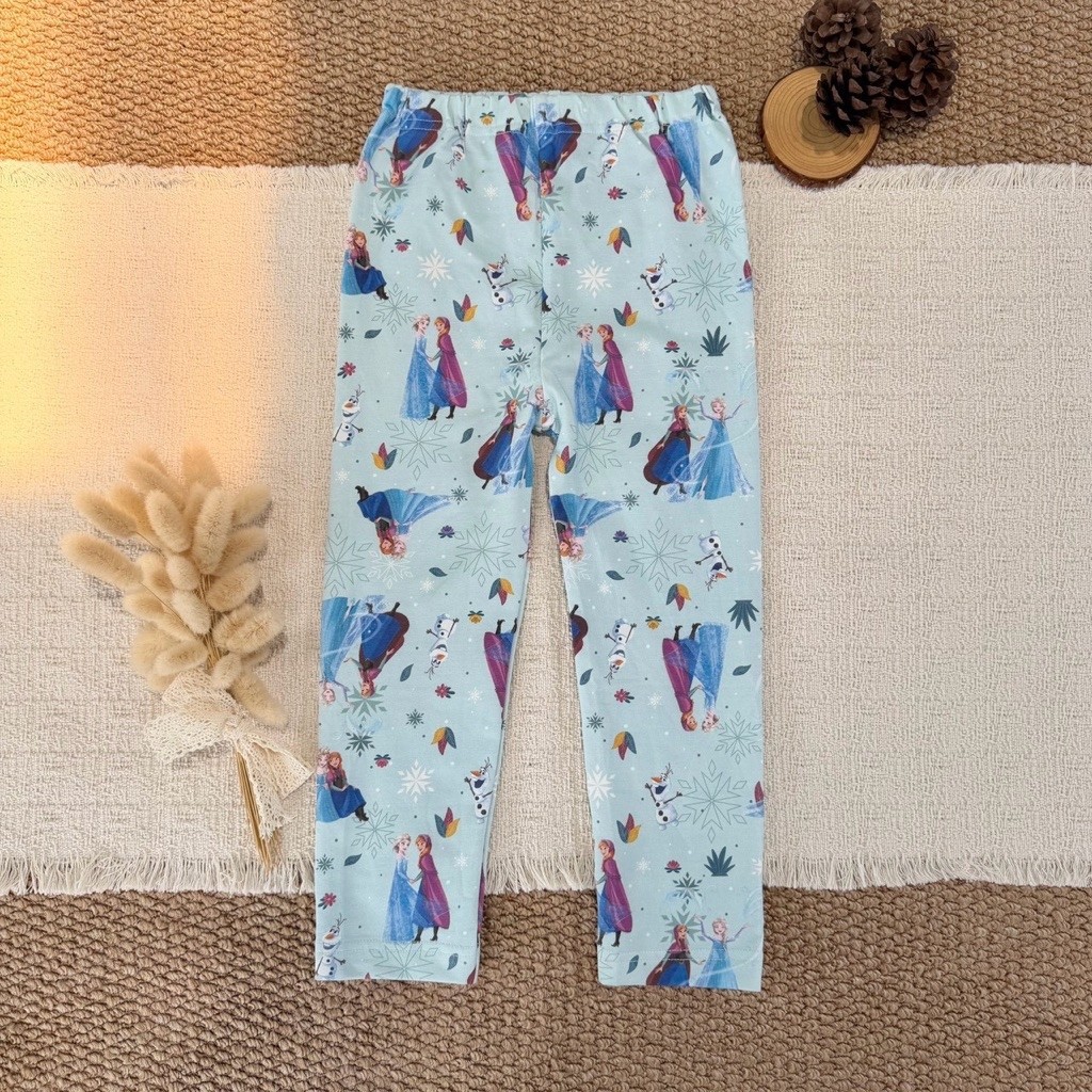 เสื้อผ้าเด็ก กางเกงขายาว ลาย Frozen สีฟ้า *Z98