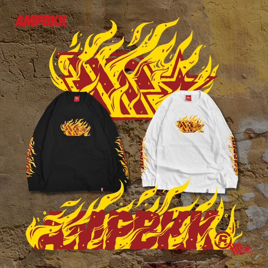 A.M.P. “FLAME” Long Sleeve Tee