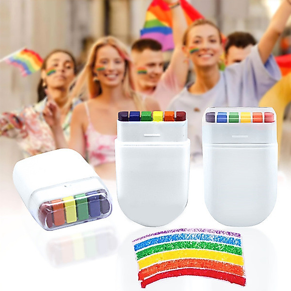 ฮาโลวีน6สีสายรุ้งใบหน้าโลกถ้วยบอลพัดลมใบหน้าสีสร้างสรรค์ปากกาสี
