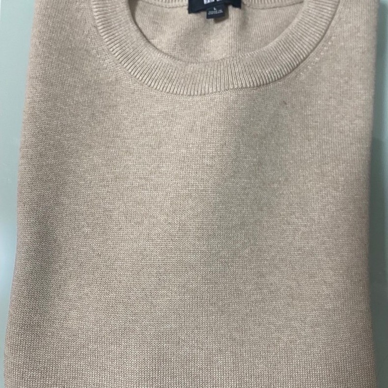 ส่งต่อ - Uniqlo Washable Milano Ribbed Crew Neck Sweater Size L สี Beige