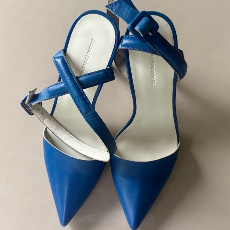 Preloved Alexander🔵Wang🔵 Cobalt Blue Leather Heels