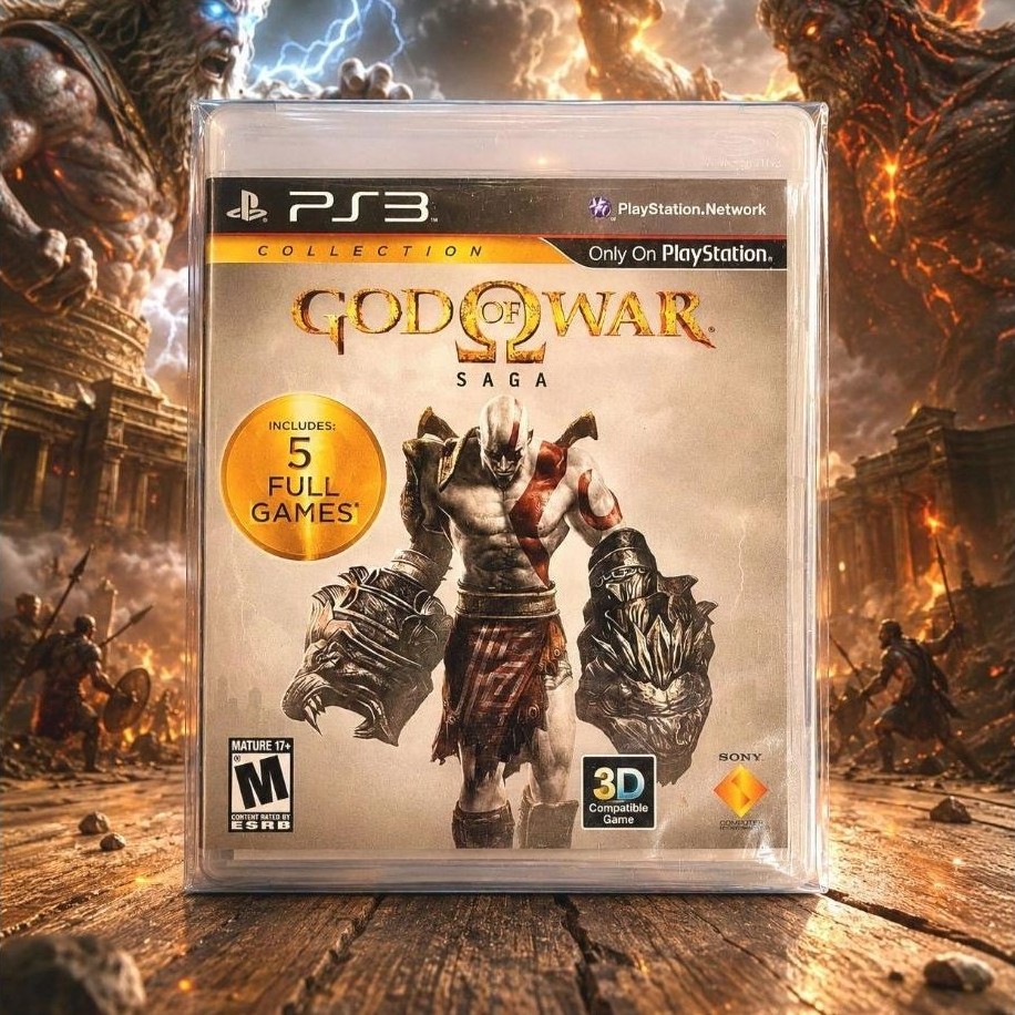 แผ่นเกม ps3 God of War Saga มือหนึ่ง ซีลหลังขาดหน่อย ยังไม่แกะ