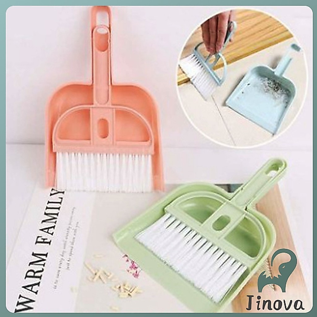 Jnv แปรงพร้อมที่โกยผง แปรงปัดฝุ่นพร้อมที่โกยผง ที่ปัดฝุ่น Desktop Mini Cleaner