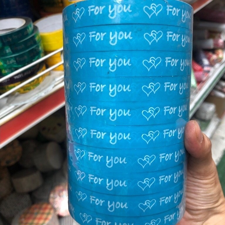 เทปกาว for you ฟ้า 1ม้วน)