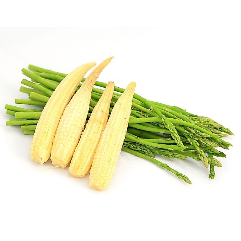 มายช้อยส์หน่อไม้ฝรั่งข้าวโพดอ่อนเกรดพิเศษ 200กรัม My Choice Asparagus&Baby Corn Special 200g.