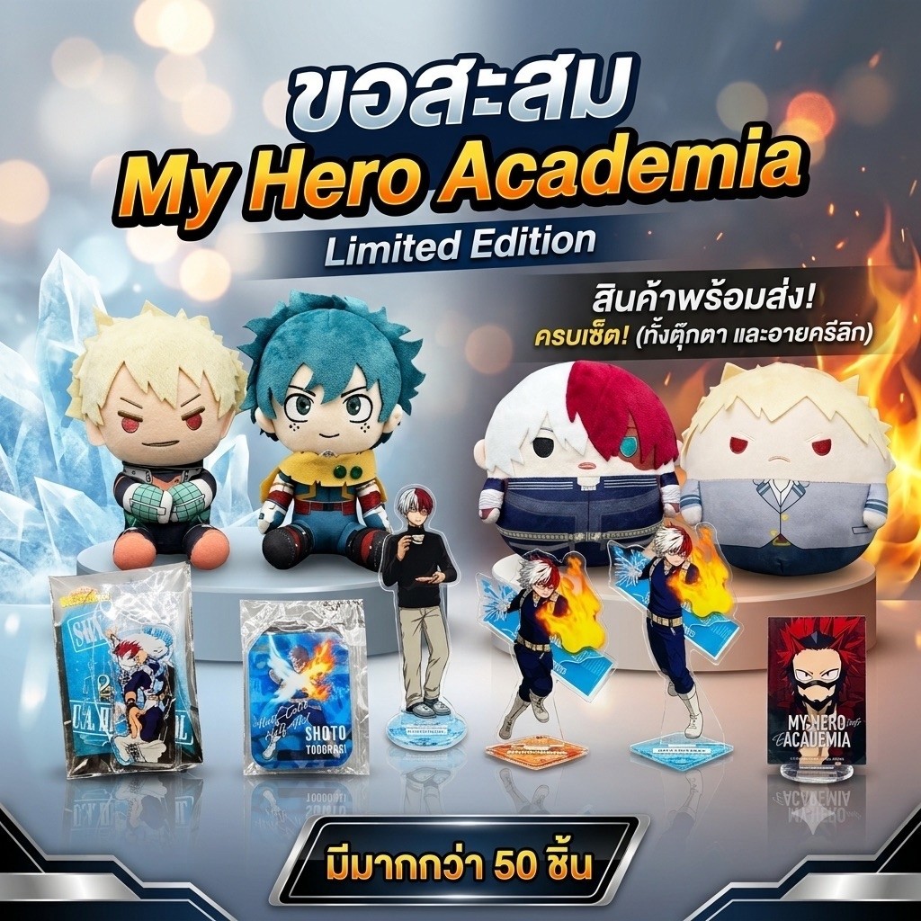 (update/แท้✅️) ของสะสม อนิเมะ my hero acadamia bakugo deku shoto มายฮีโร่ เดกุ โชโตะ คัตจัง mha fuwa standy