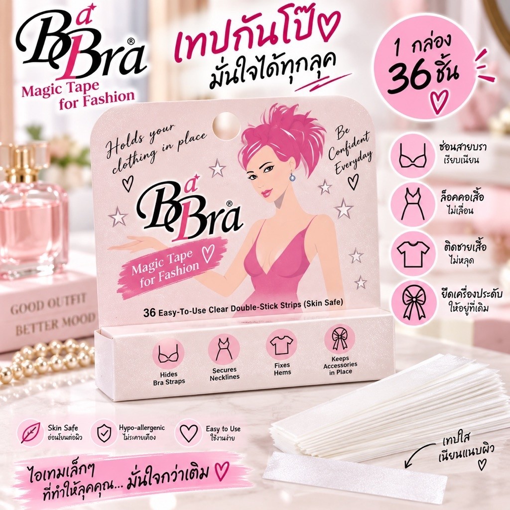 เทปกันโป๊ Fashion Tape 1 กล่อง 36 ชิ้น #เทป