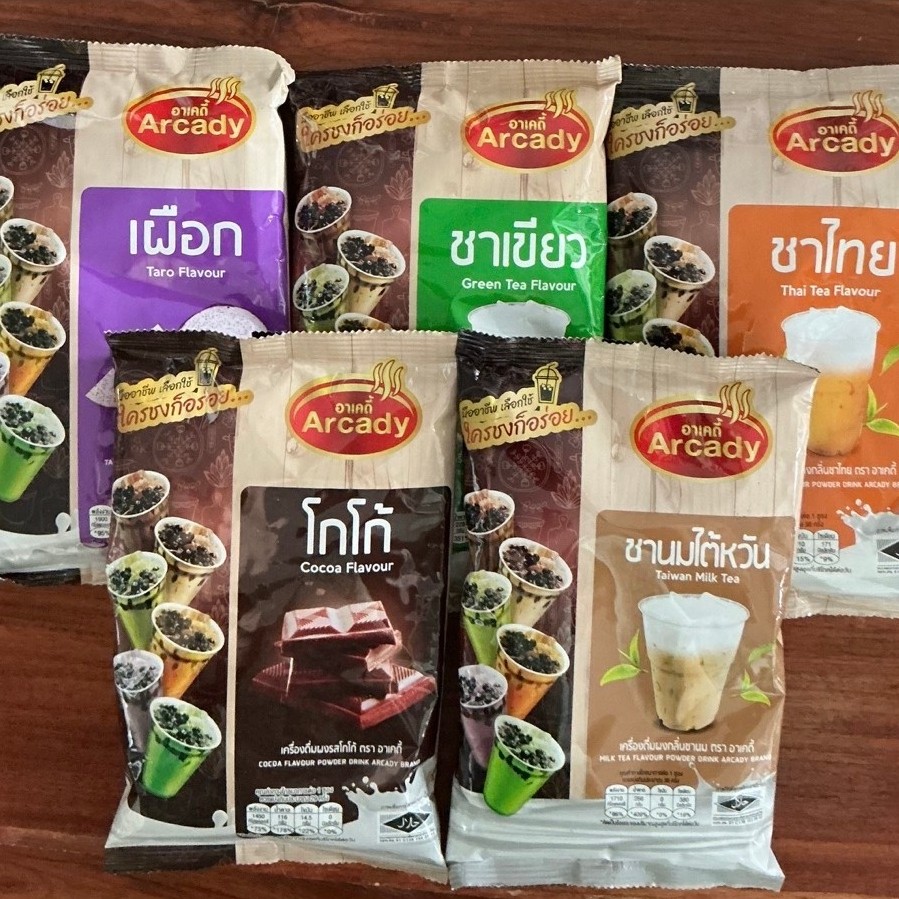 พร้อมส่ง อาเคดี้ เครื่องดื่มผง สำหรับชงชานมไข่มุก ขนาด 350-450กรัม EXP.2028(มีฮาลาล)