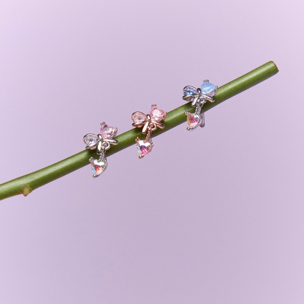 More Than Piercing: D004 Bonny Ribbon *waterproof* จิวหู/ต่างหู