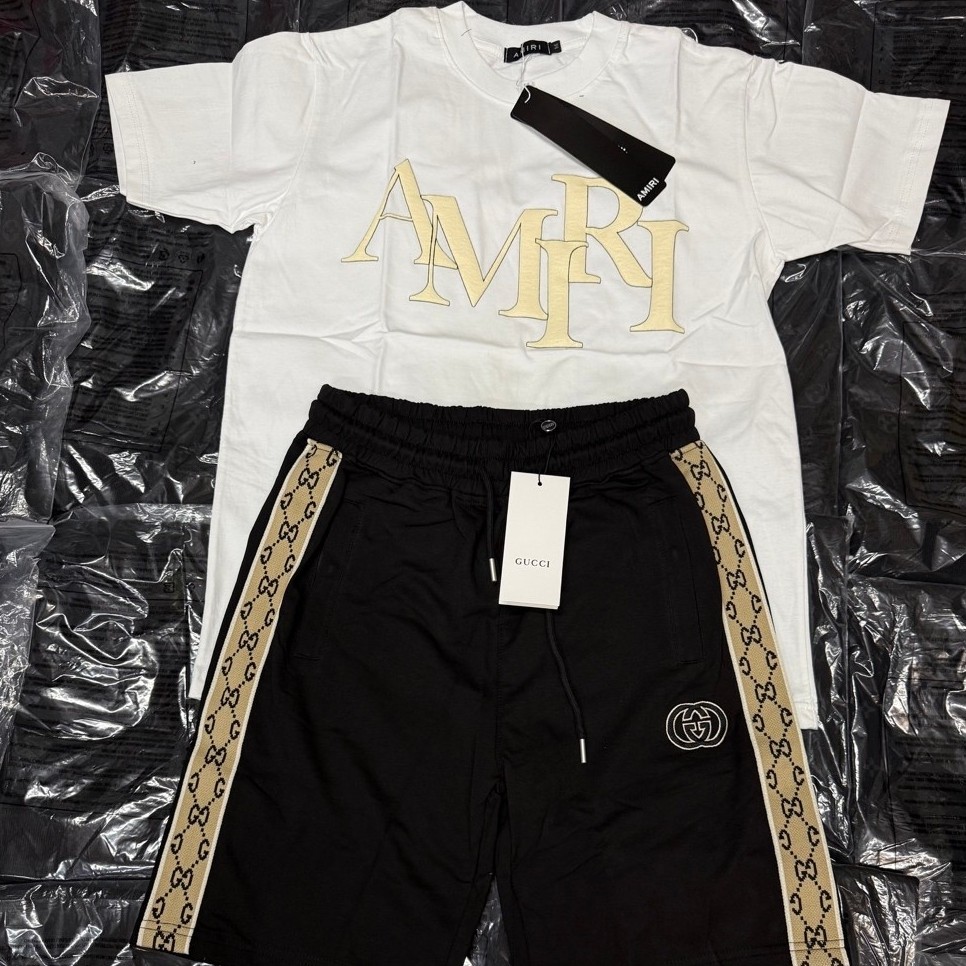 ชุดเช็ทกางเกงขาสั้นM L XLเสื้อM อก40-42