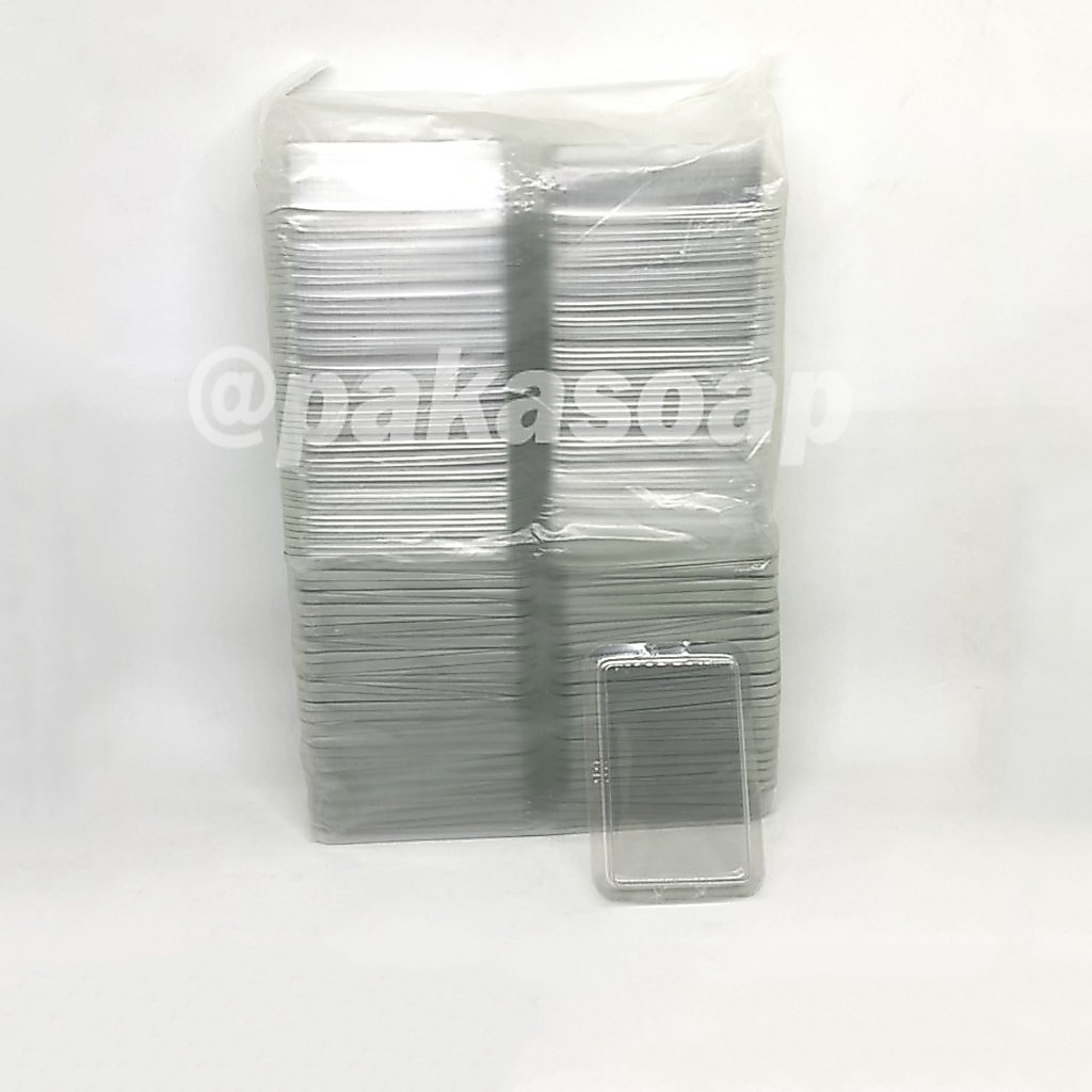 กรอบสบู่ สี่เหลี่ยม (พร้อมฝาปิด)  ขนาด 50 กรัม 100 ชิ้น แม่พิมพ์สบู่ พลาสติก กรอบสบู่พลาสติก กรอบสบู่กลีเซอรีน