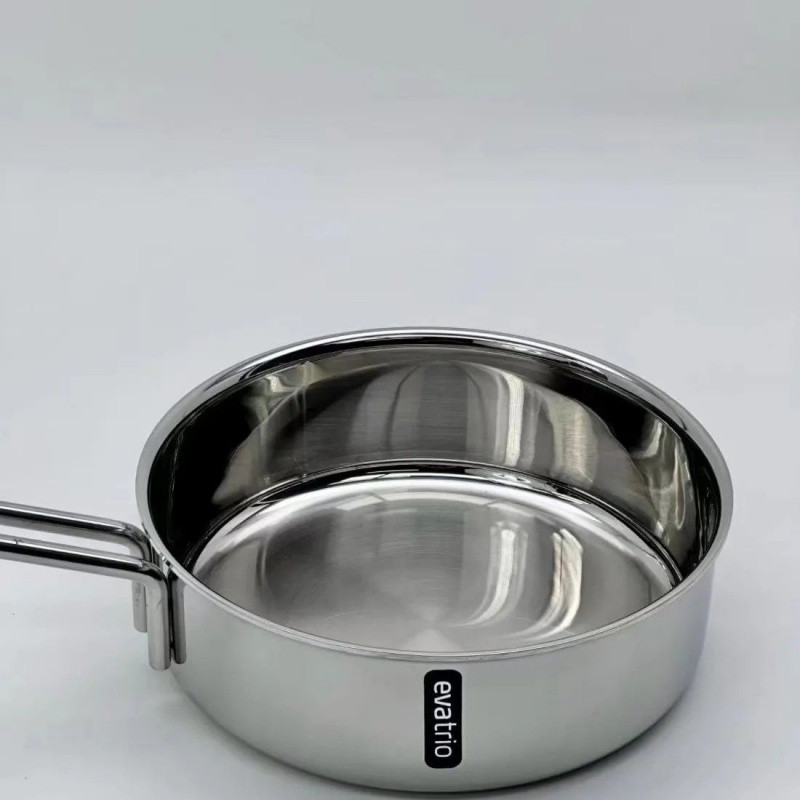 กระทะทอด Danish Light Luxury Eva Trio ขนาด 20/24 ซม. 18-10 เหล็กห้าชั้นแบบรวม สไตล์มินิมอล ไม่มีฝา