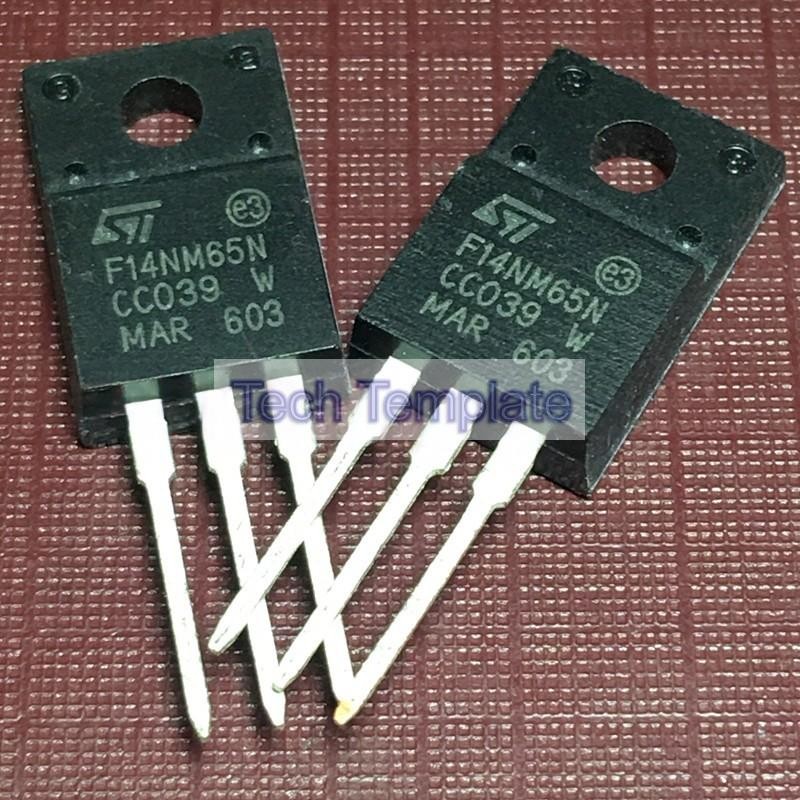 ((1 ชิ้น) ชิ้นส่วนอิเล็กทรอนิกส์ F14NM65N STF14NM65N คลังสินค้าพร้อม TO-220F 710V 12A MOS Field Effe