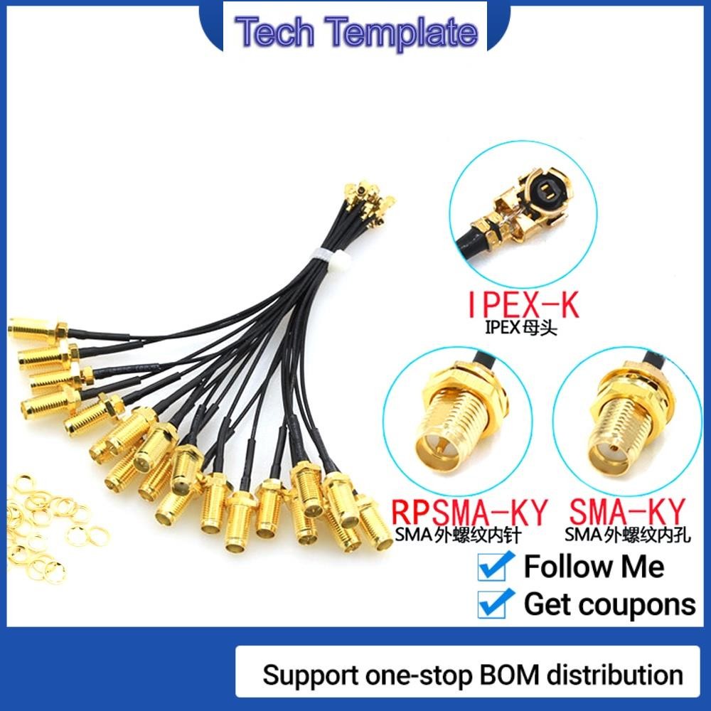 สายเคเบิลเชื่อมต่อ SMA ตัวเมีย เป็น UFL u.FL IPX IPEX UFL เป็นเสาอากาศ SMA ตัวเมีย RG1.13 RF1.13 RP-