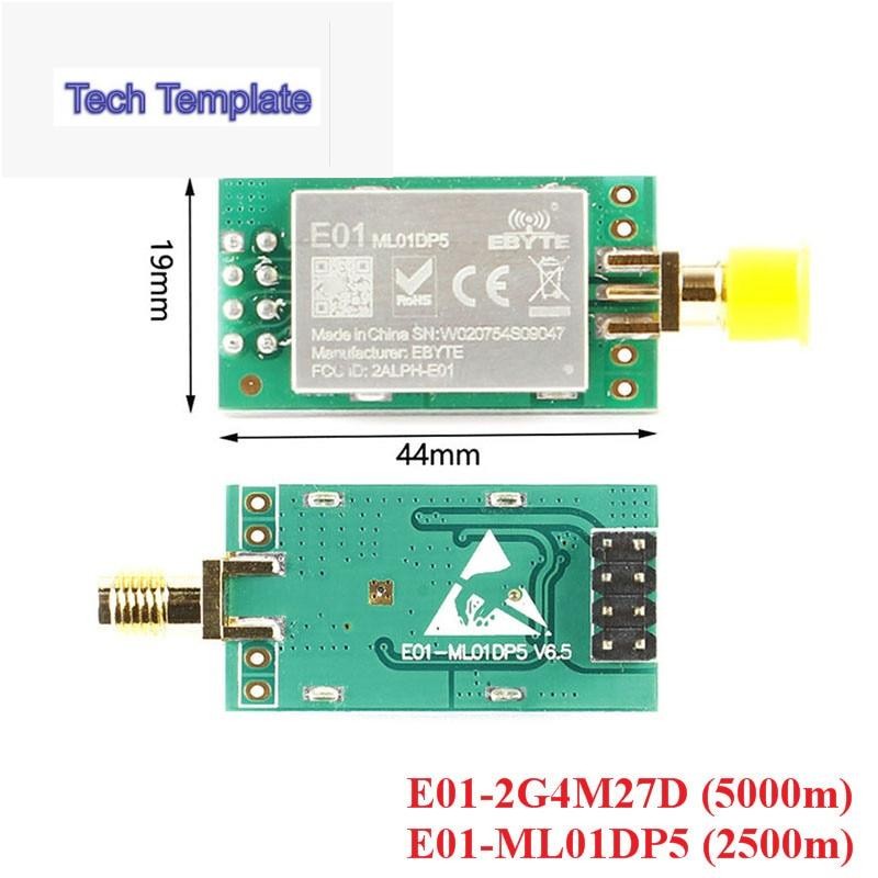 โมดูลไร้สาย Nrf24l01 E01-Ml01Dp5 E01-2G4M27D 2.4GHz IoT RF โมดูลใหม่