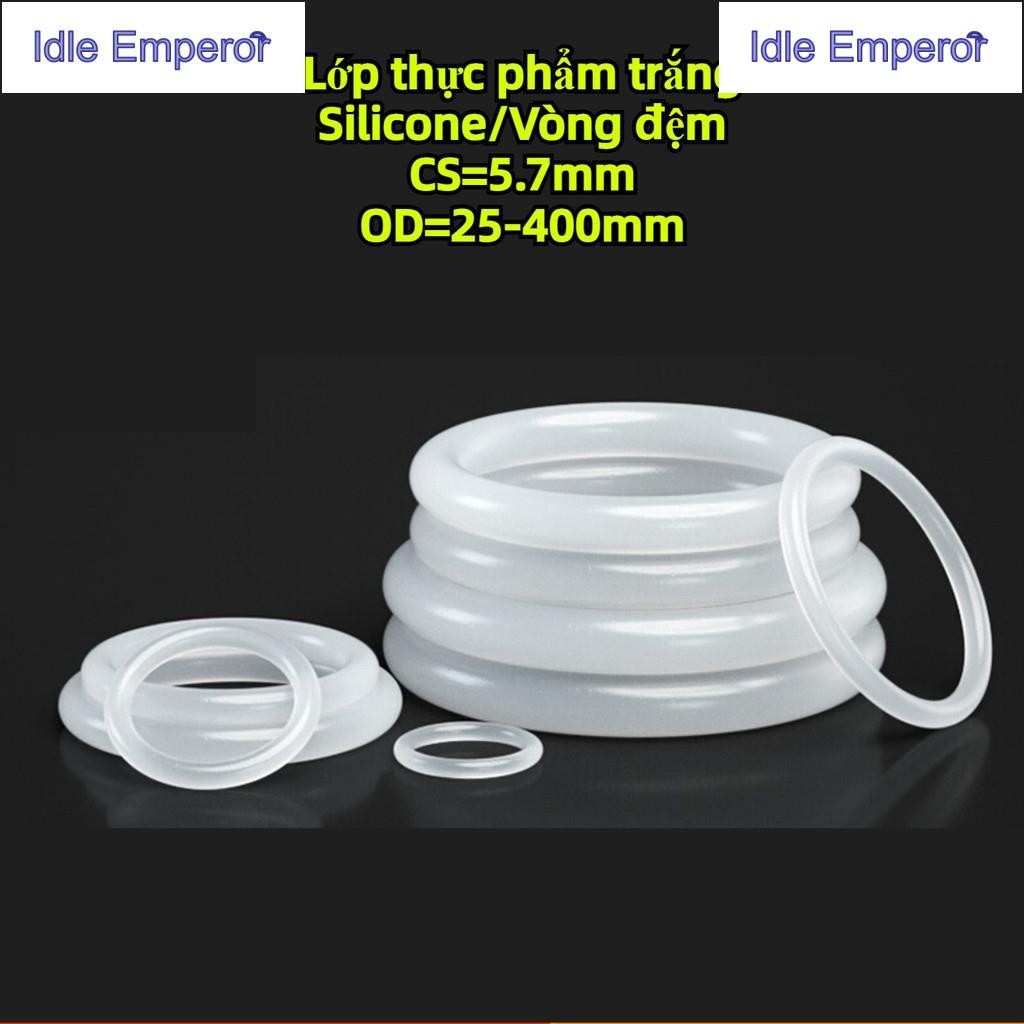 [YTH1] CS5.7mm * OD25-200mm Vmq ORing O-ring แหวนยางซิลิโคน โอริง ปะเก็นแหวนซีล สีขาว แบบเปลี่ยน / ป