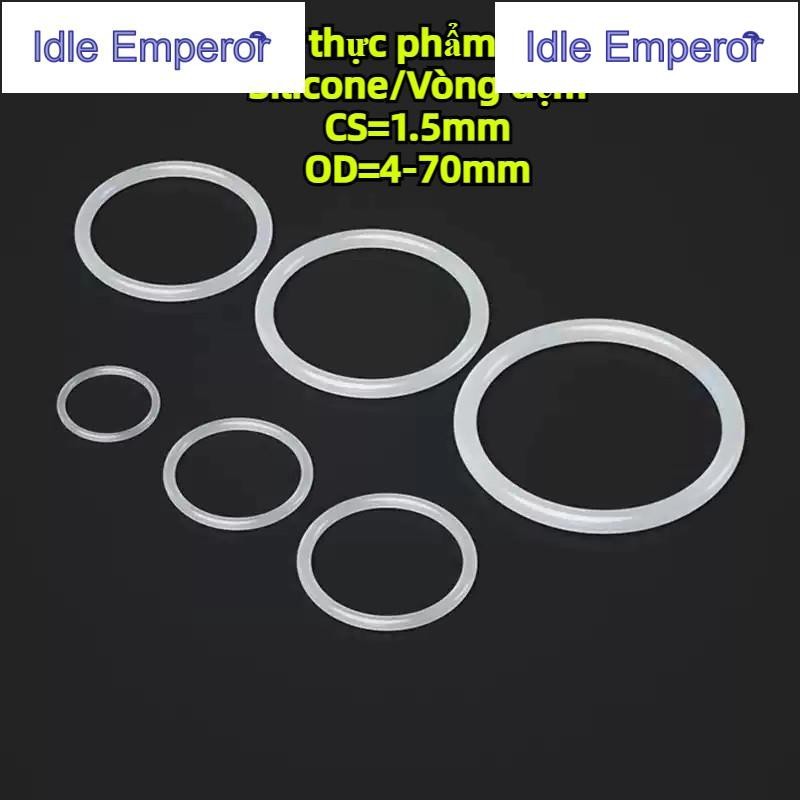 [YTH1] CS1.5mm * OD4-70mm Vmq ORing O-ring แหวนยางซิลิโคน โอริง ปะเก็นแหวนซีล สีขาว แบบเปลี่ยน / ปะเ