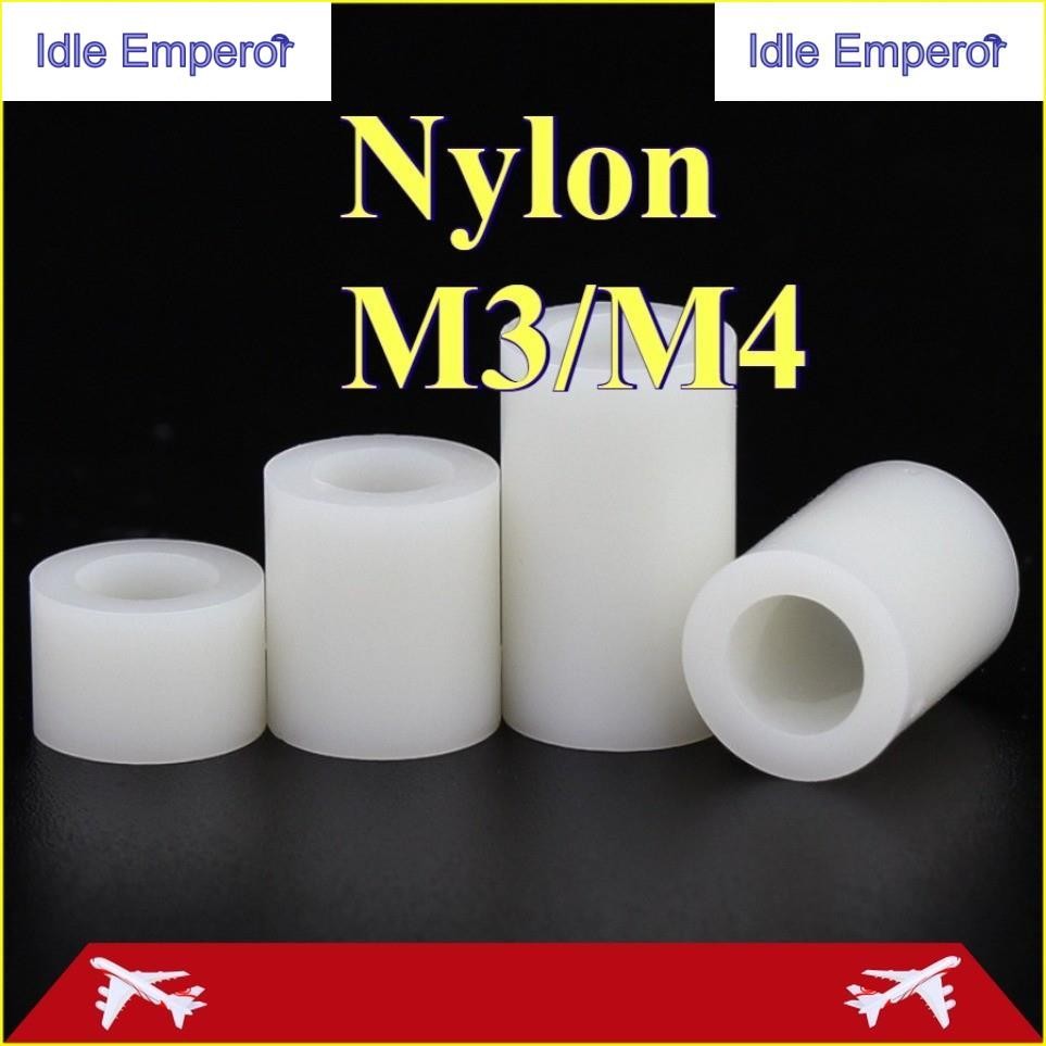 คอลัมน์แยก ABS สีขาว, คอลัมน์แยกฉนวน, คอลัมน์แผ่นพลาสติก 3mm4mm ผ่านคอลัมน์ปลอกไนลอน [FGH-CB]