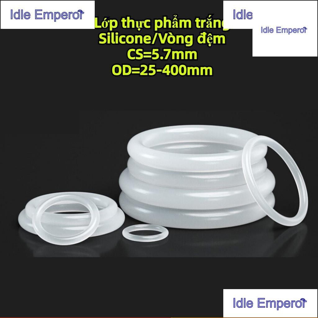 [YTH1] CS5.7mm * OD25-200mm Vmq ORing O-ring แหวนยางซิลิโคน โอริง ปะเก็นแหวนซีล สีขาว แบบเปลี่ยน / ป