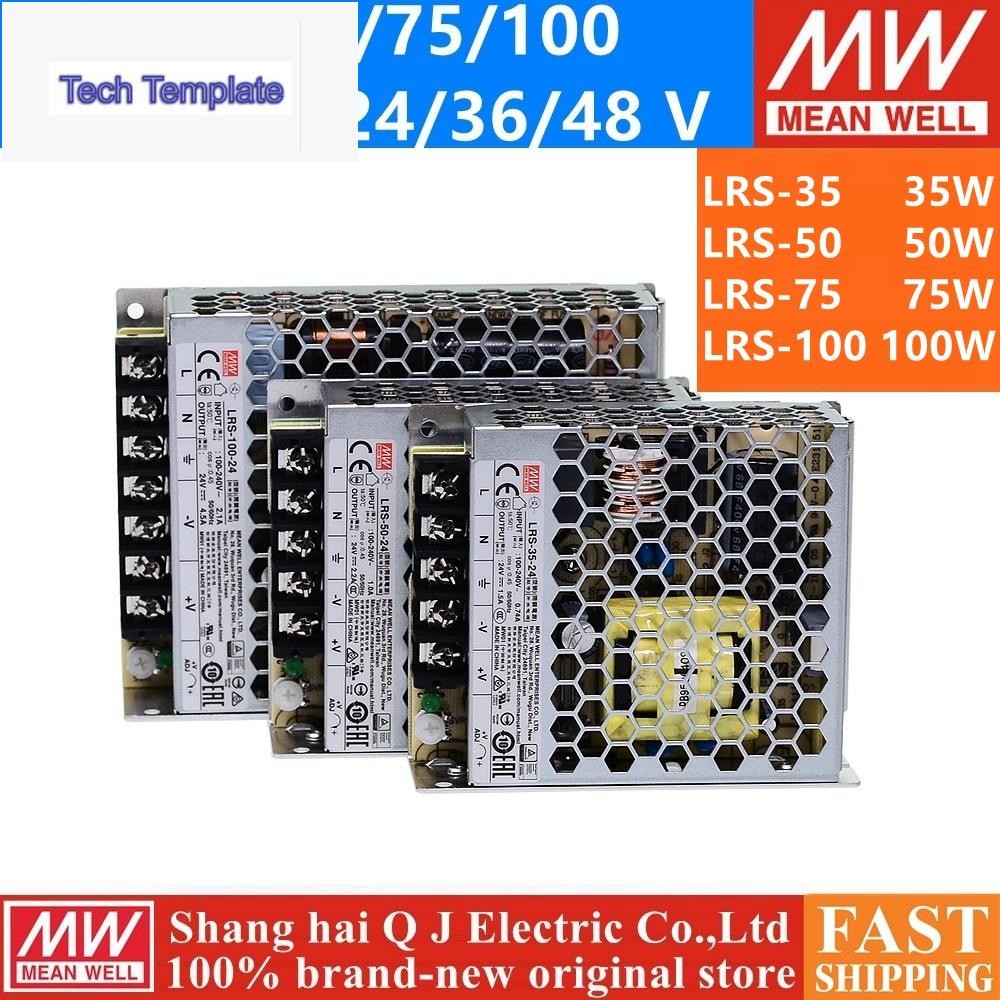 Mean WELL LRS-100-5 LRS-100-12 LRS-100-15 LRS-100-24 LRS-100-36 LRS-100-48 LRS-100-3.3 100W Switchin