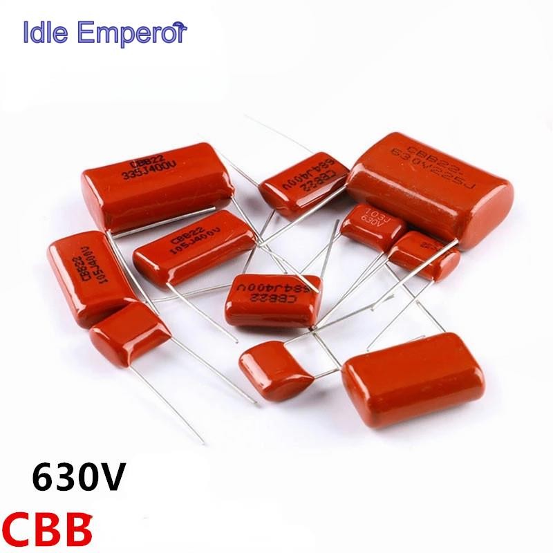 Cbb22 ตัวเก็บประจุ 630V 103J 223J 333J 473J 683J 10NF 22NF 33NF 47NF 68NF 0.01 UF 10mm Plug-In Capac