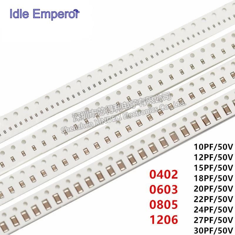 ((100 ชิ้น) 0603 ชิปตัวเก็บประจุ 104P 50V (0.1 UF) 100NF Precision ±10% 104J 104K MLCC ชิปตัวเก็บประ