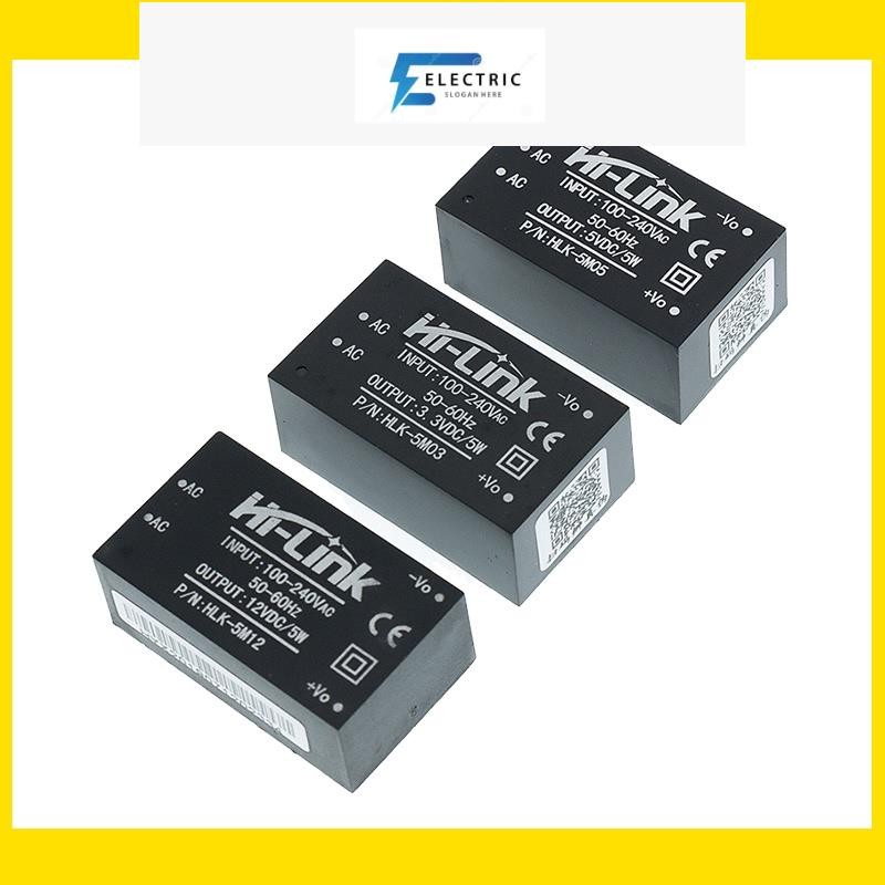 Hlk-5M03 Hlk-5M05 Hlk-5M12 5W Ac-Dc 220V To 12V/5V/3.3V โมดูลพาวเวอร์ซัพพลายแปลงอัจฉริยะ