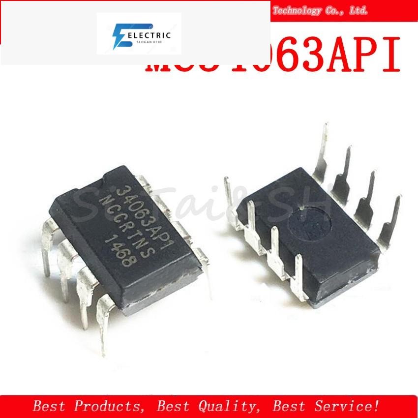 10pcs MC34063API MC34063A MC34063 34063 DIP8 คุณภาพใหม่งานดีมาก 100% ของชิป IC