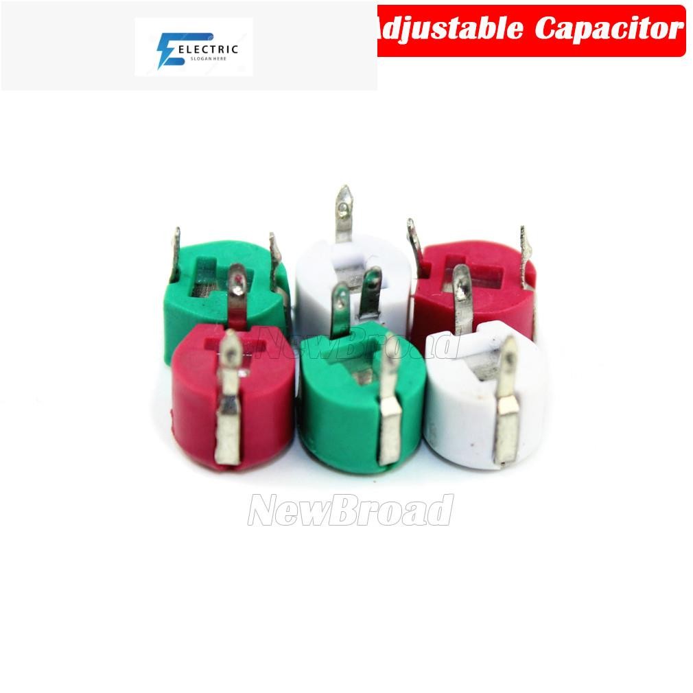 10PCS 6 มม.Trimmer VariableเซรามิคCapacitor 3PF 5PF 10PF 20PF 30PF 40PF 50PF 60PF 70PF 120PFปรับตัวเ
