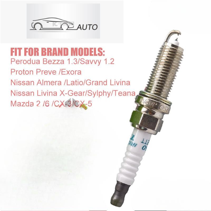 HYS Denso หัวเทียน Iridium TT IXEH22TT (4 ชิ้น) สําหรับ Perodua Bezza Proton Savvy Preve Exora Nissa