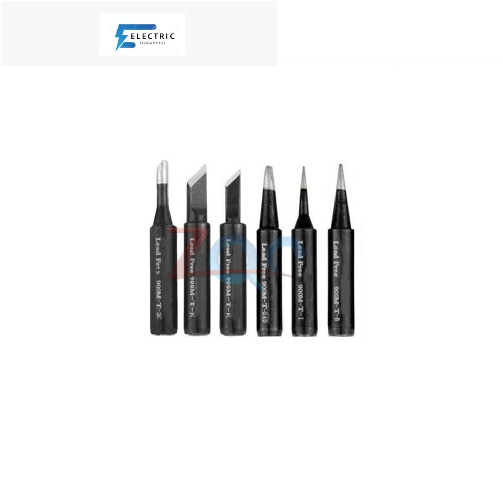 หัวแร้งเชื่อมบัดกรี 900M Series 900M-T-SK 900M-T-2.4D 900M-T-K 900M-T-3C 900M-T-I 900M-T-B 6 ชิ้น ต่