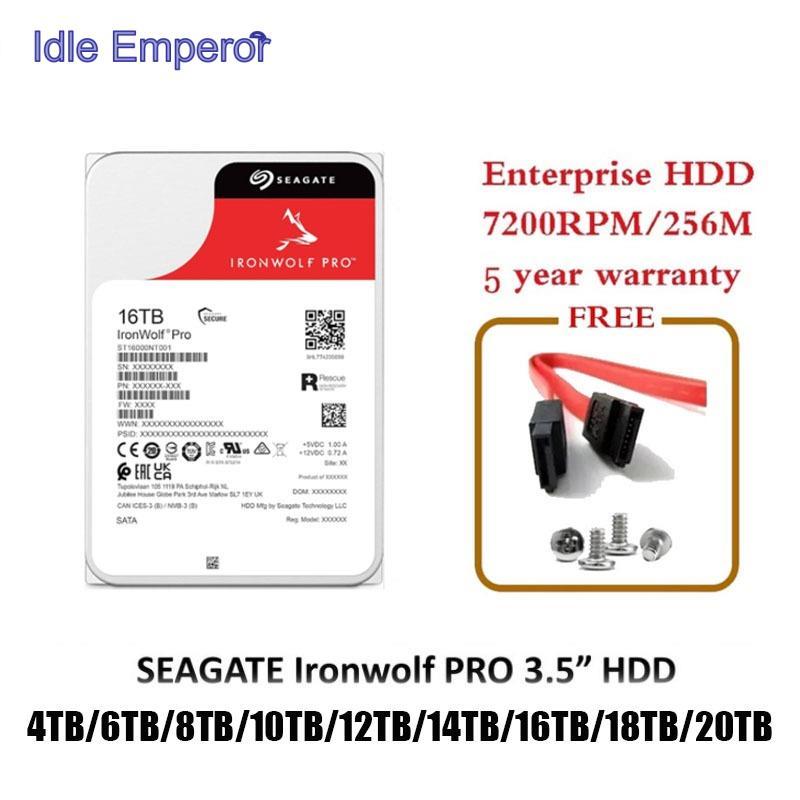 Seagate IronWolf Pro ฮาร์ดดิสก์ไดรฟ์ NAS HDD 3.5 นิ้ว 20TB 18TB 16TB 14TB 12TB 10TB 8TB 6TB 4TB สําห