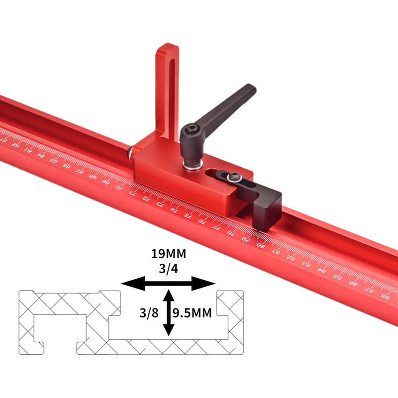 45 Type Miter Track Stop Aluminium Alloy Miter Track Jig T Track Stop Block with Lock for Standard T
